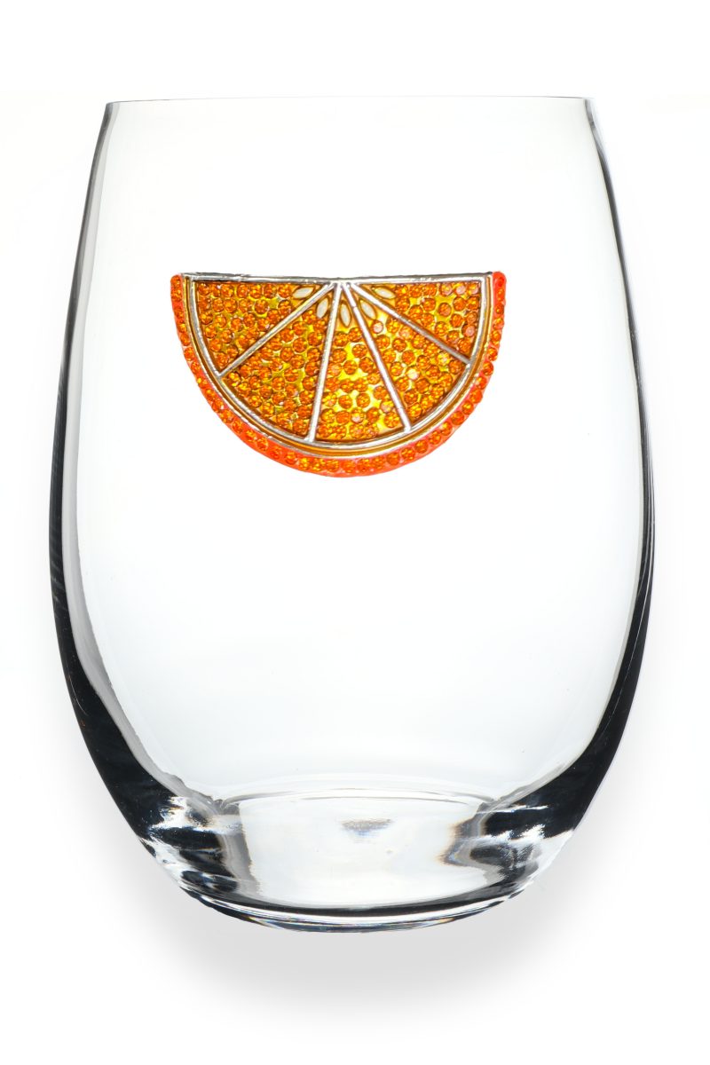 Jeweled Stemless Wine Glass