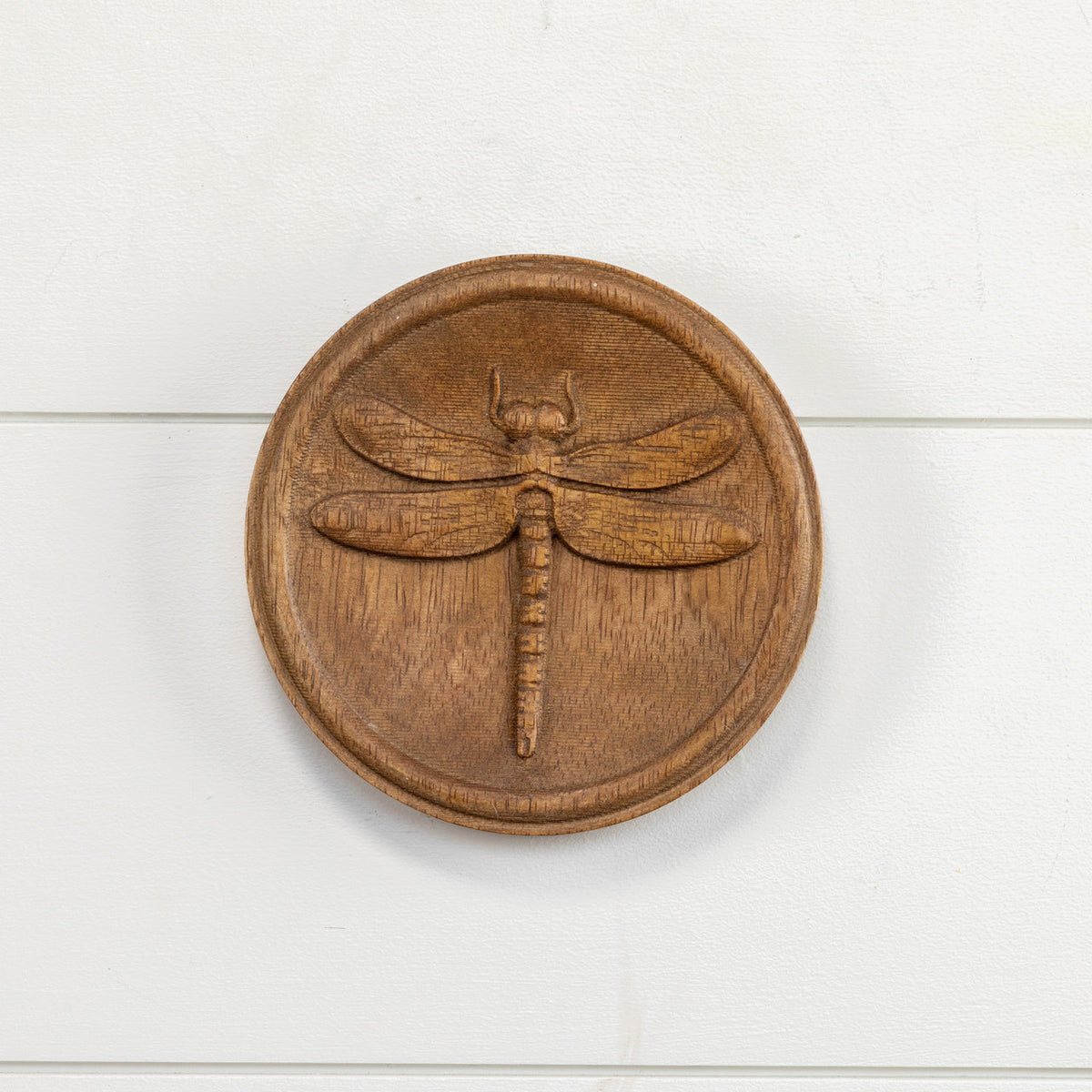 Wood wall plaque with a minimalist rectangular shape.