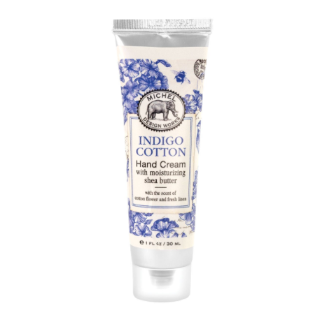 Mini tube hand cream in Honey Almond scent with sweet almond, cherry, vanilla and honey notes.