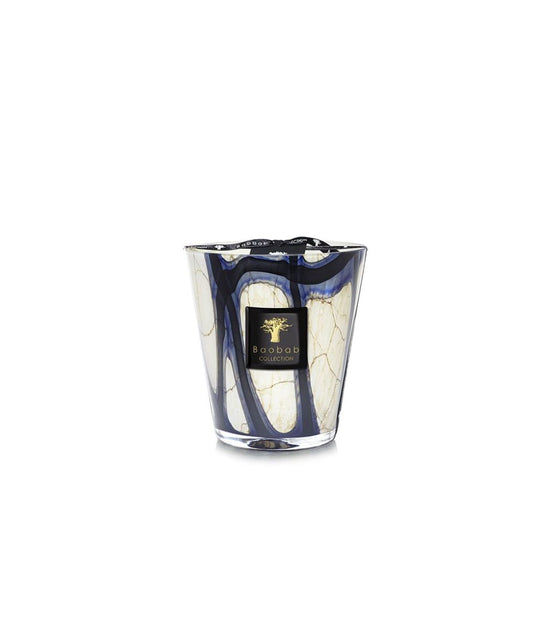 Blue Lazuli candle stones with cardamom sea salt musk fragrance