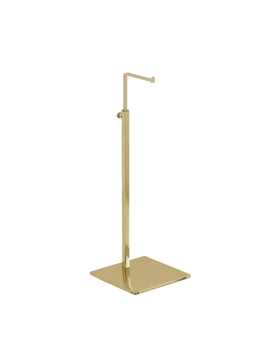 KL Gold Plated Bag Arm stand with adjustable height and square base.