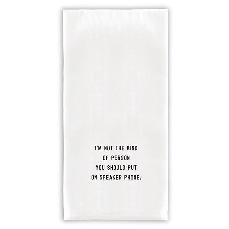 Face to Face Thirsty Boy towel made of white cotton with a playful boy face graphic.
