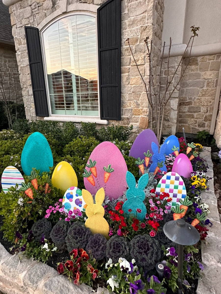 Stakeable glitter egg decoration with a shimmering surface.