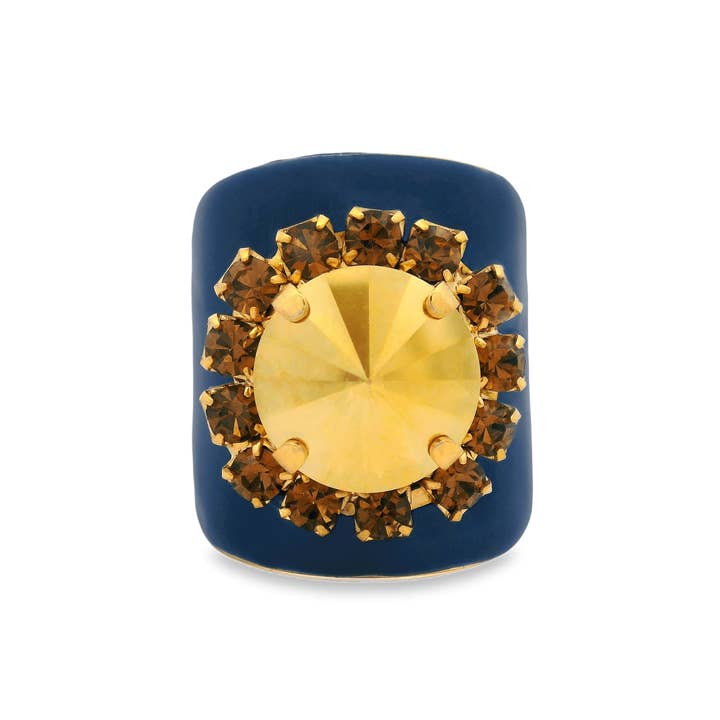 Jacci Rings in Enamel Midnight Express