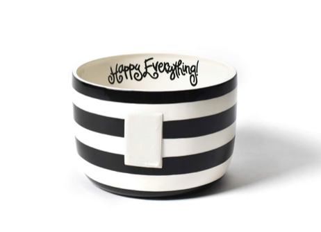 Black Stripe Happy Everything Big Bowl