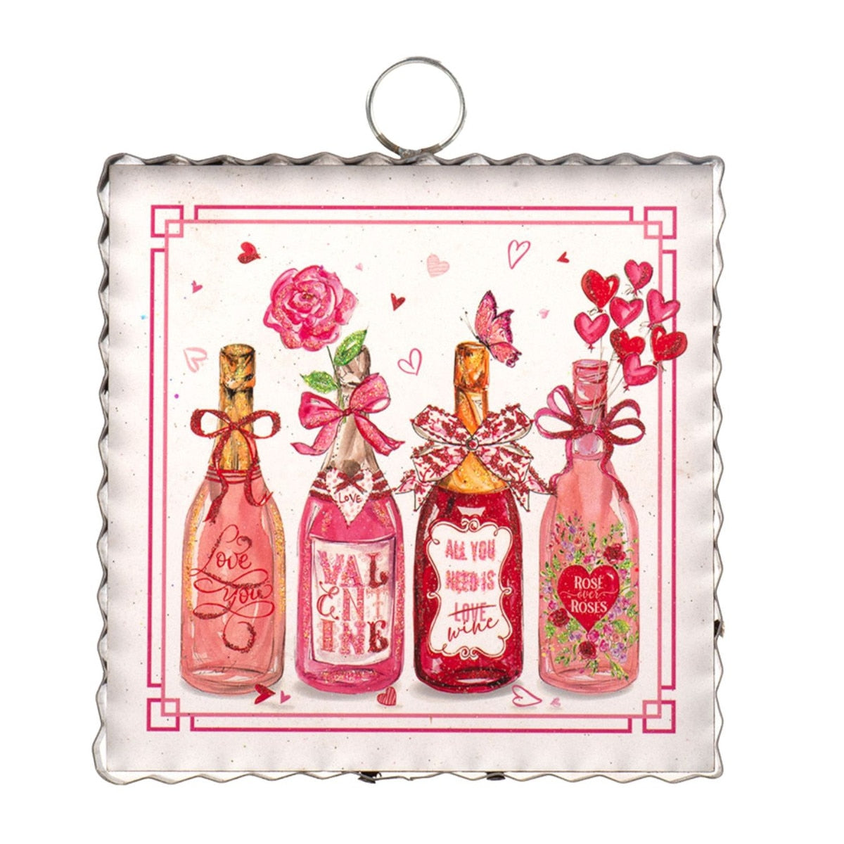 Mini Beck's Love Ina Bottle in white ceramic with a glossy finish.