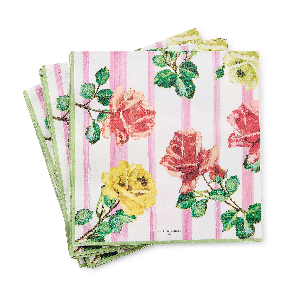 Pack of Garden Gala triple-ply paper dinner napkins with a floral garden pattern.