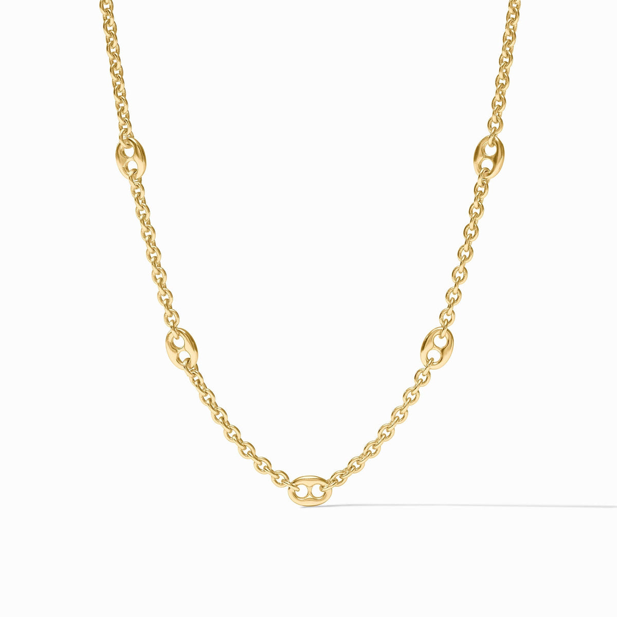 Adjustable Laguna Delicate Station necklace in silver-toned metal with a small central pendant.