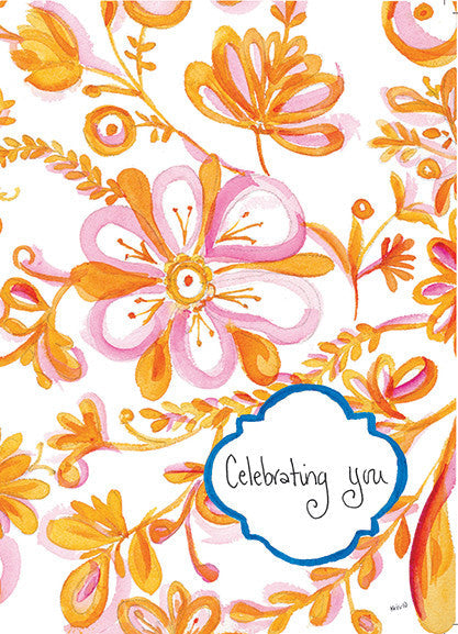 A6 birthday card with matching envelope featuring the text 'You are a blessing' printed locally in Austin.