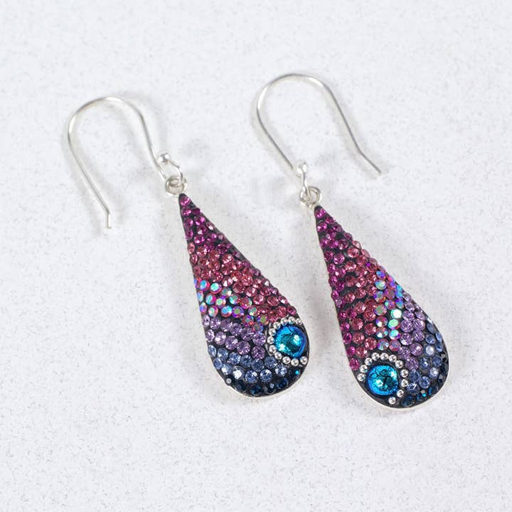 Long Teardrop Mosaic Earrings