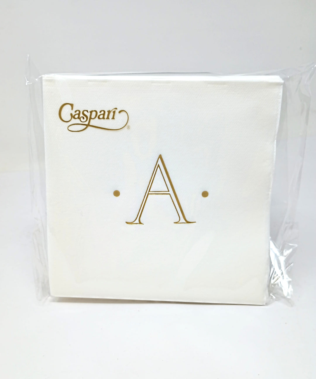 Paper Linen White Cocktail Initial Napkins (Sold Individually)