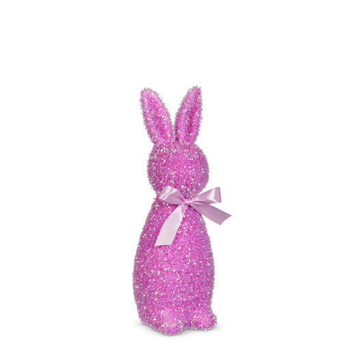 12" Iridescent Purple Flocked Bunny
