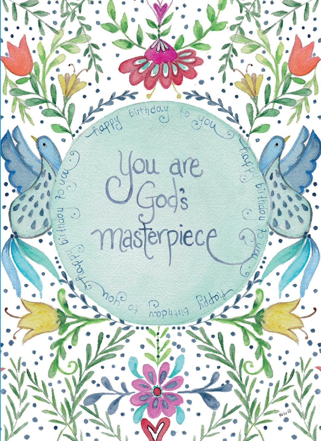 A6 birthday card with matching envelope featuring Psalm 139:14 scripture and 'fearfully and wonderfully made' text.
