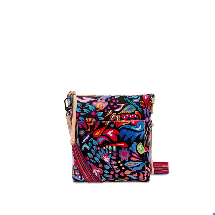 Sophie Tour Crossbody bag in soft fabric with multiple interior pockets