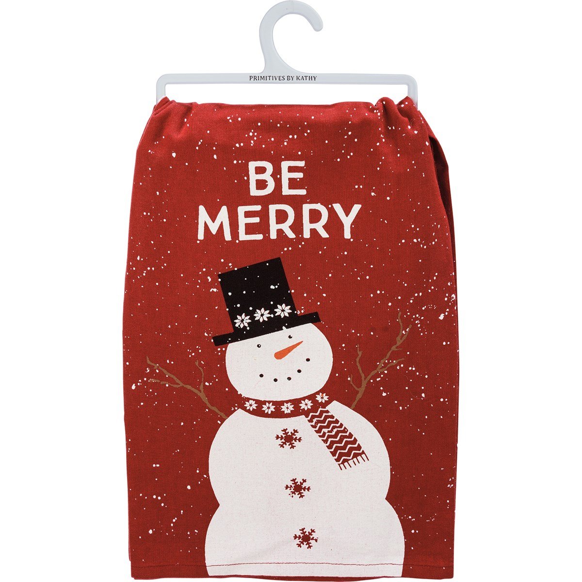 Black cotton kitchen towel with white text reading Remember As Far As Anyone Knows We Are A Nice & Normal Family