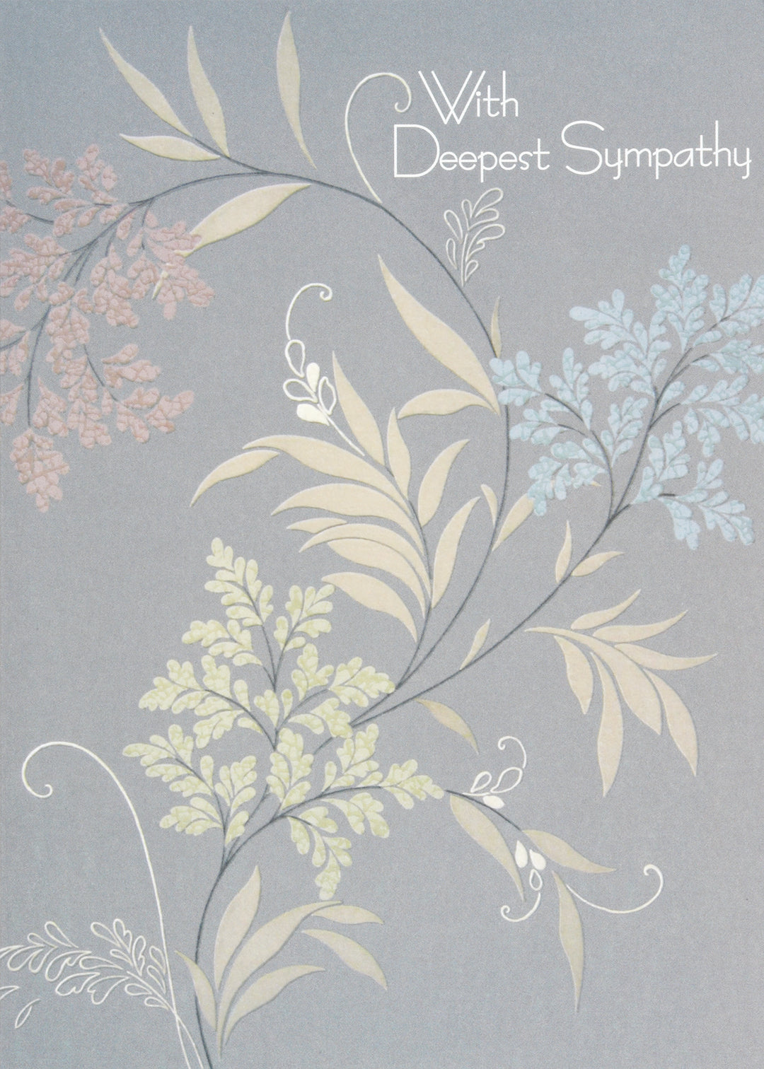 Floral On Gray Card
