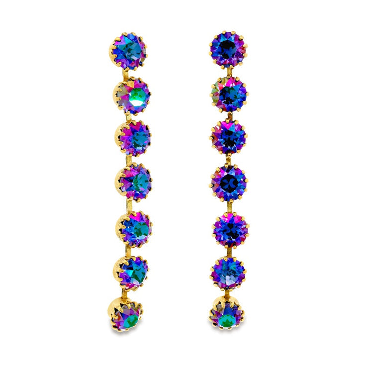 Antique gold plated brass mini Lilibet single earrings with bohemian silhouette.