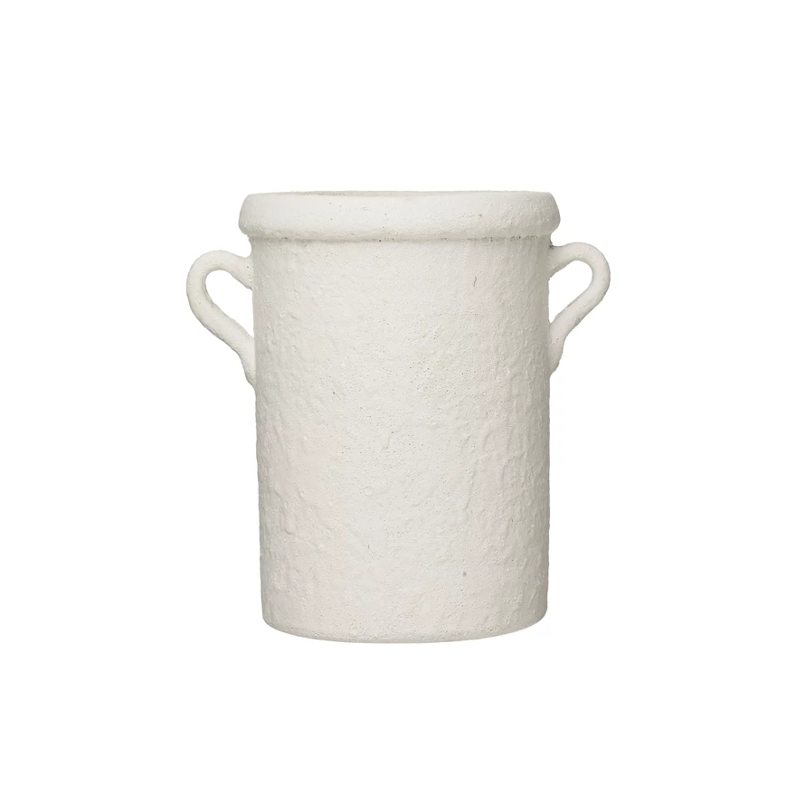Distressed Coarse Terra-cotta Crock w/ Handles