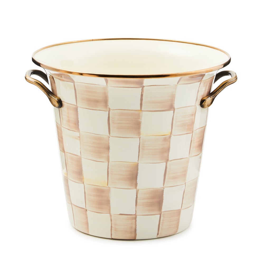 Mocha Check Wine Cooler