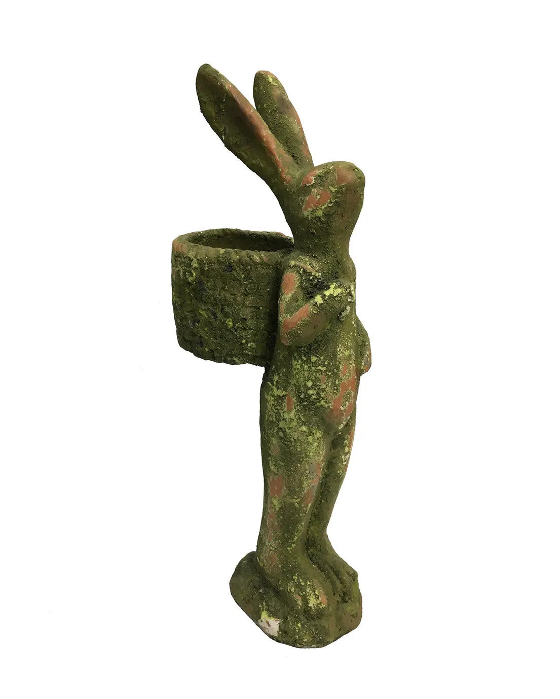 Aged Gathering Rabbit figurine in natural wood finish with a rustic gathered silhouette.