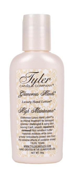 Luxury hand lotion bottle with a fresh floral fruit scent.