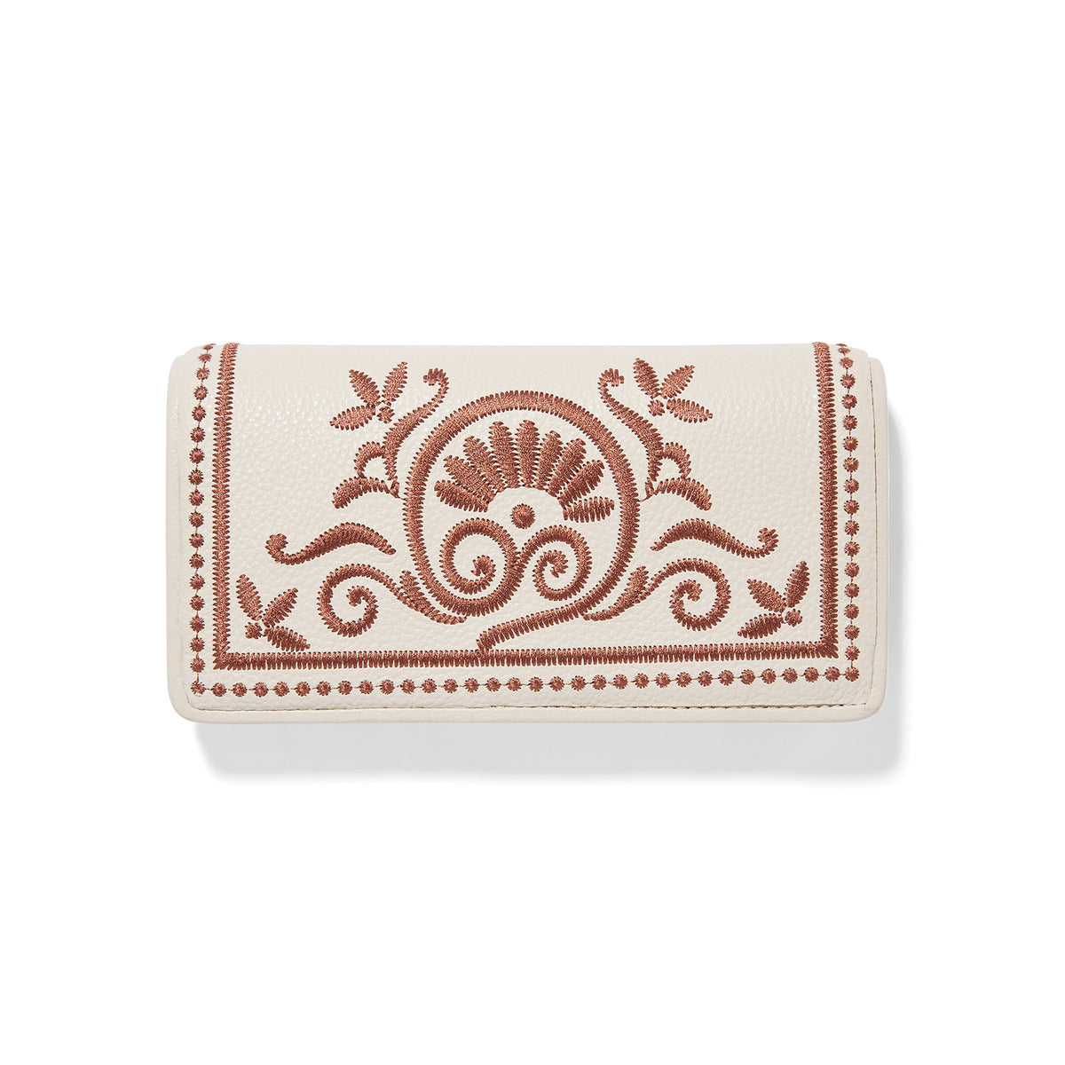 Interlok Harmony Rockmore wallet in Shoe White leather with magnetic closure
