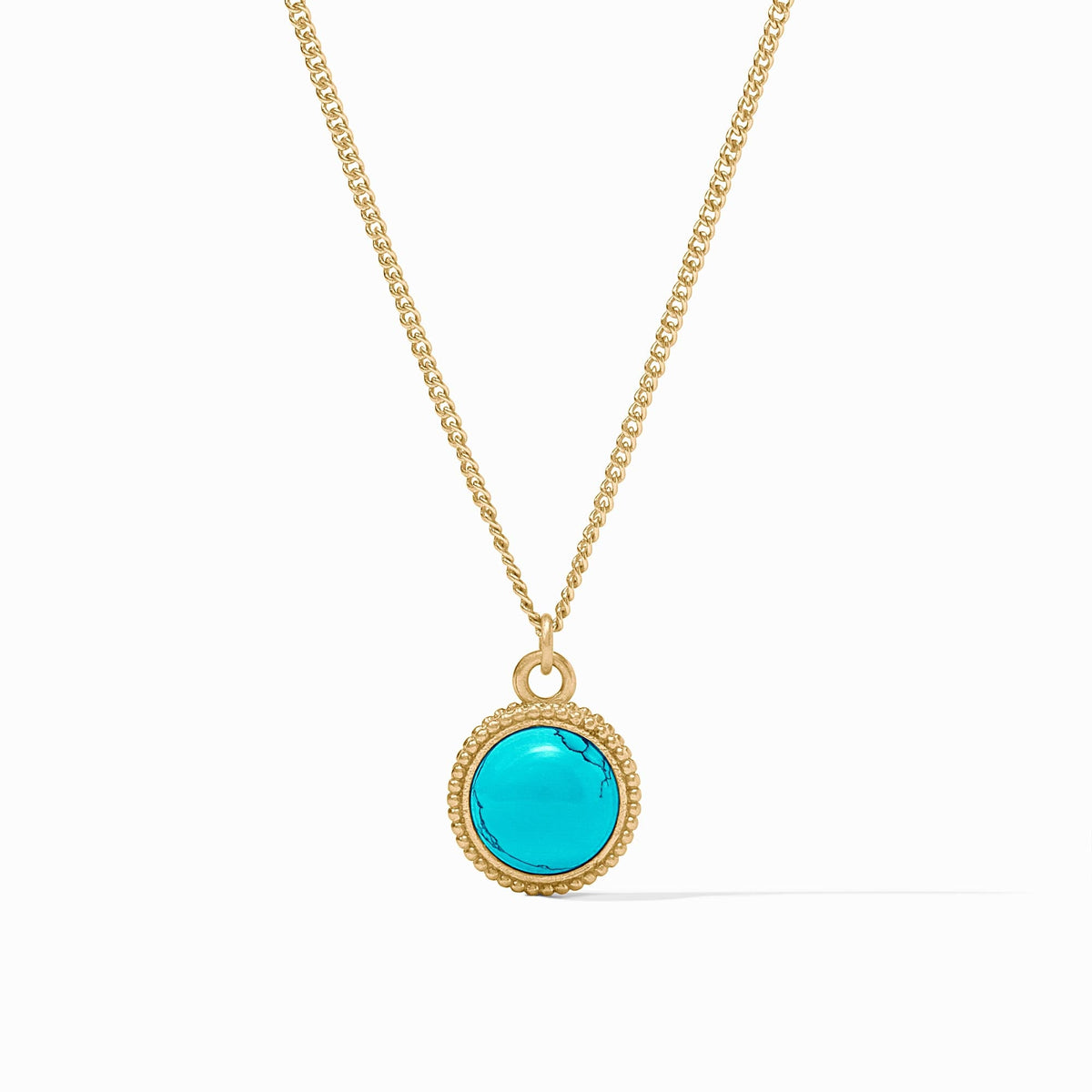 Adjustable necklace with a glittering gemstone on one side and a fleur-de-lis intaglio reverse.