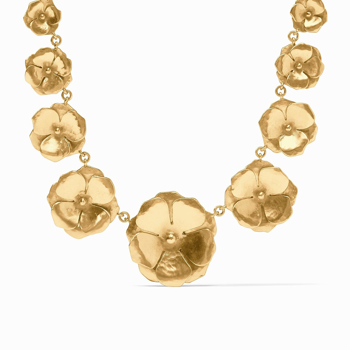 Adjustable gold statement necklace with toggle clasp