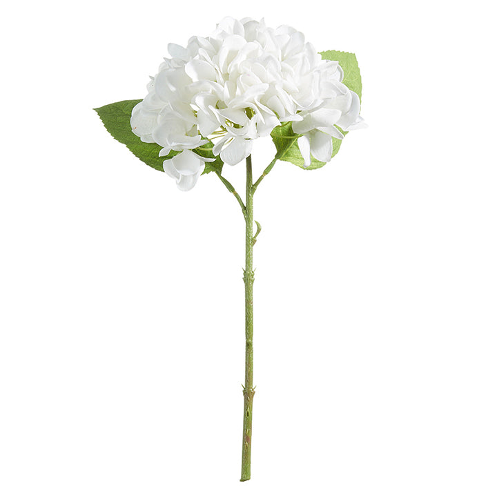 13” Real Touch White Hydrangea Stem