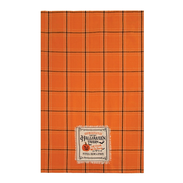 Halloween Tavern Plaid Towel
