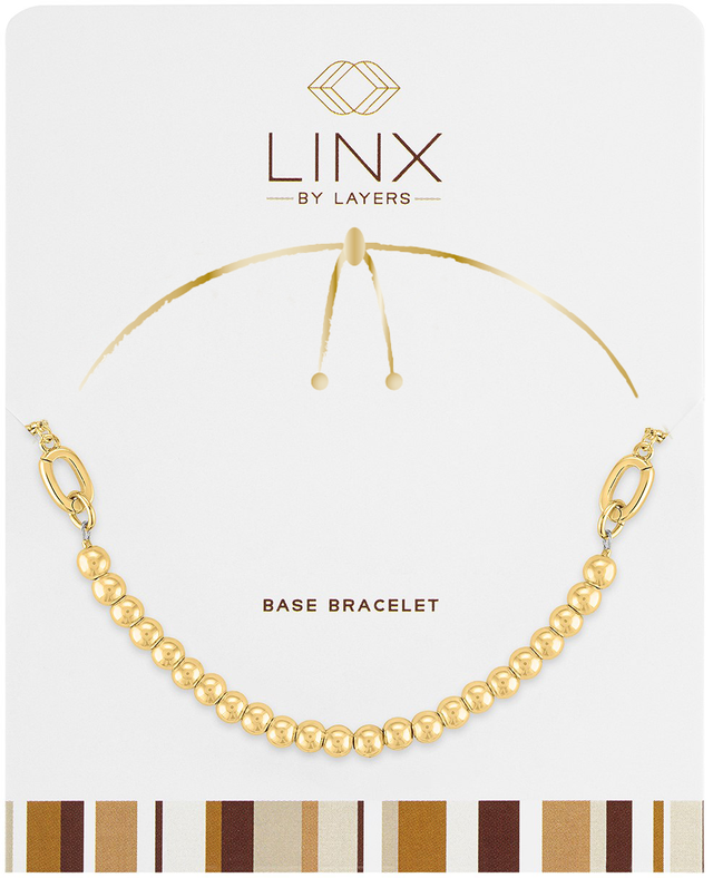 Gold LINX base bracelet with polished ball accents on a sleek chain