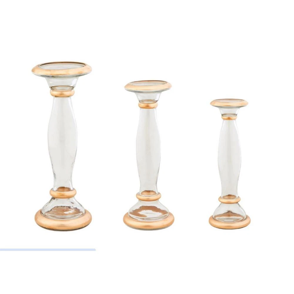 Gold Glass Candlestick