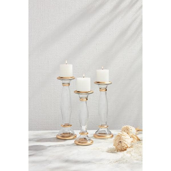 Gold Glass Candlestick