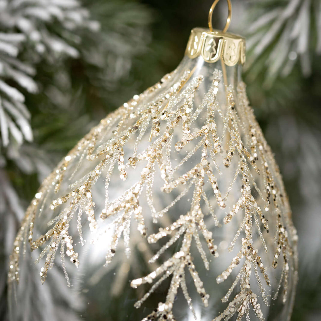 Gold Pine Branch Ornament