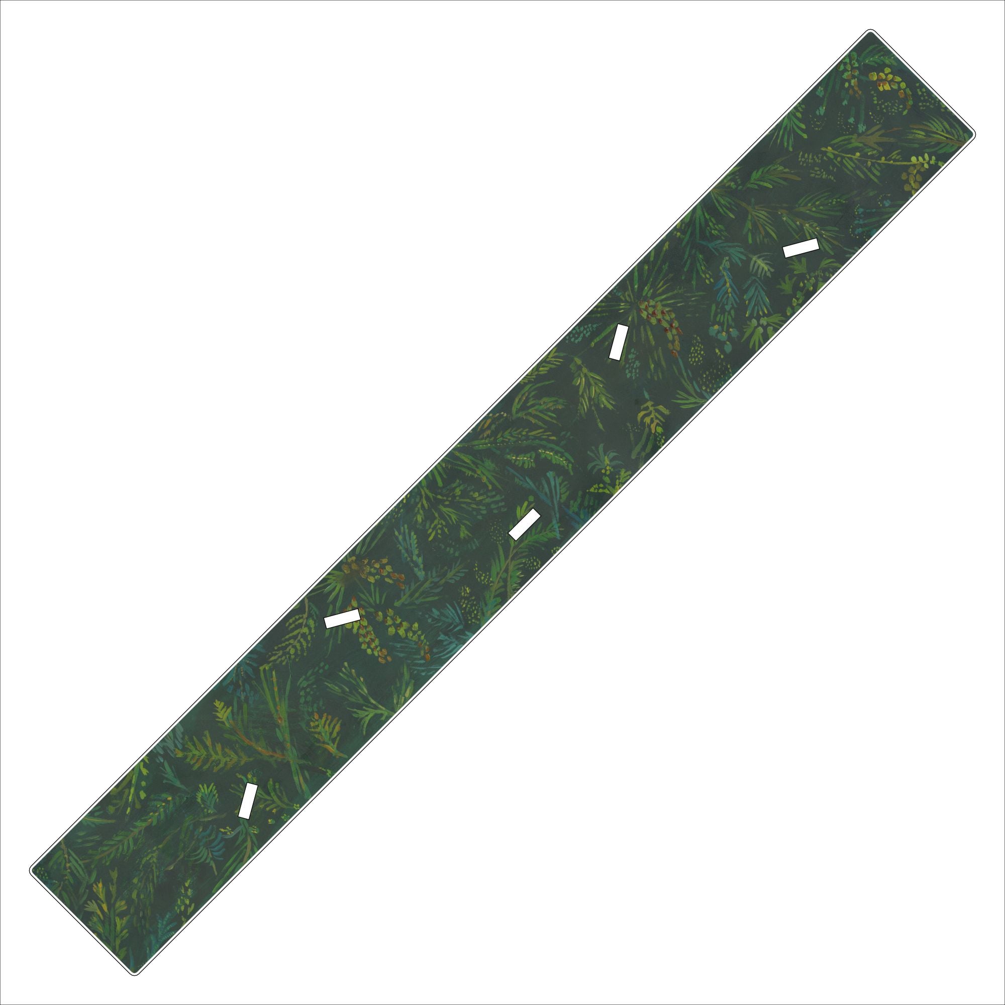 Extra long acrylic base with a natural pine needle texture in earthy brown tones.
