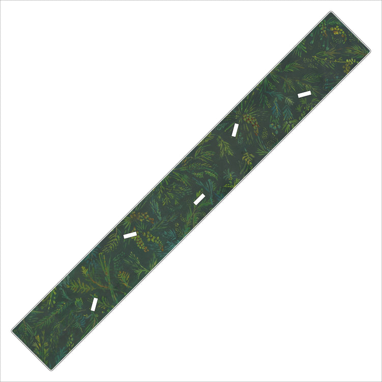 Extra long acrylic base with a natural pine needle texture in earthy brown tones.