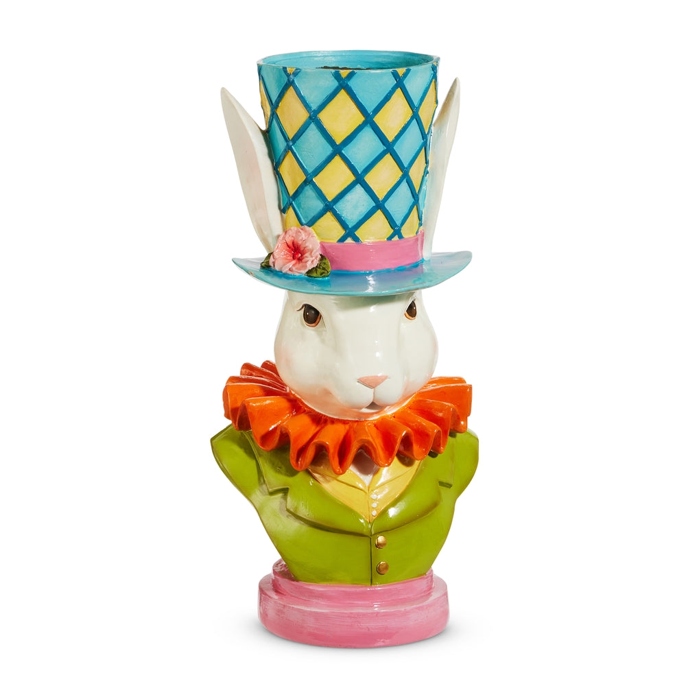 18.25" Bunny Top Hat Flower Pot