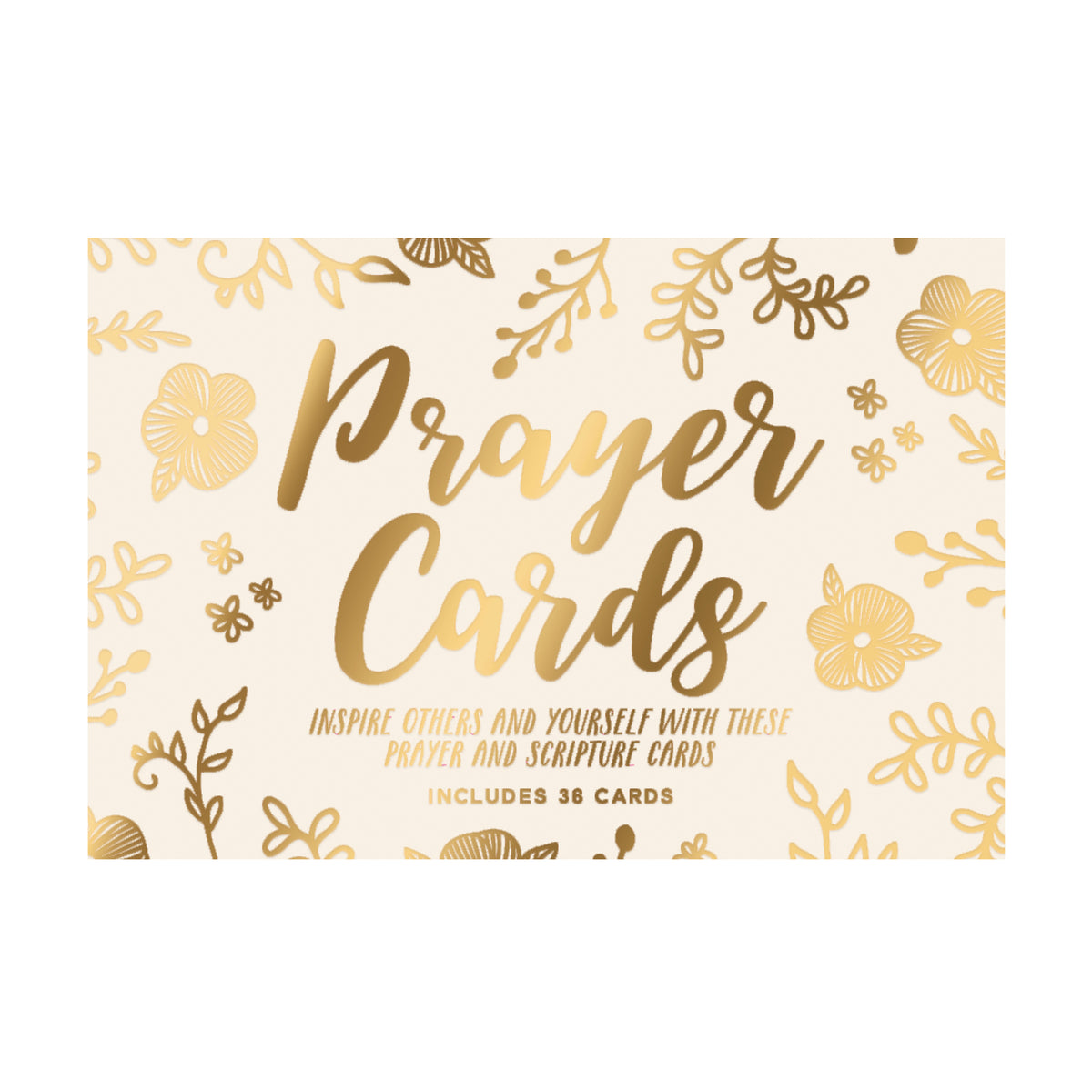 Set of floral wreath prayer cards with inspirational text on white background