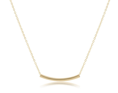 16" Necklace Gold - Bliss Bar Small Gold