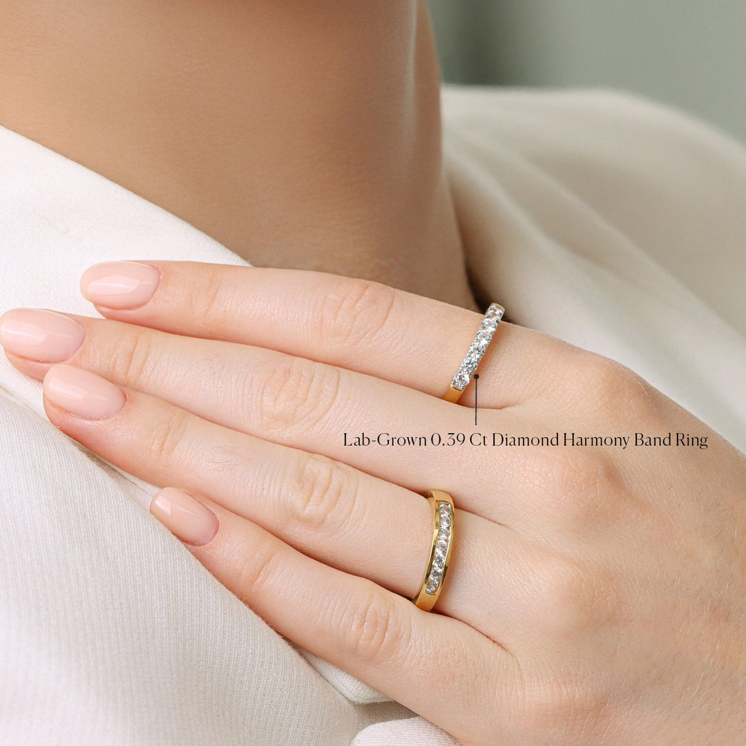 Lab-Grown 0.39 Ct Diamond Harmony Band Ring