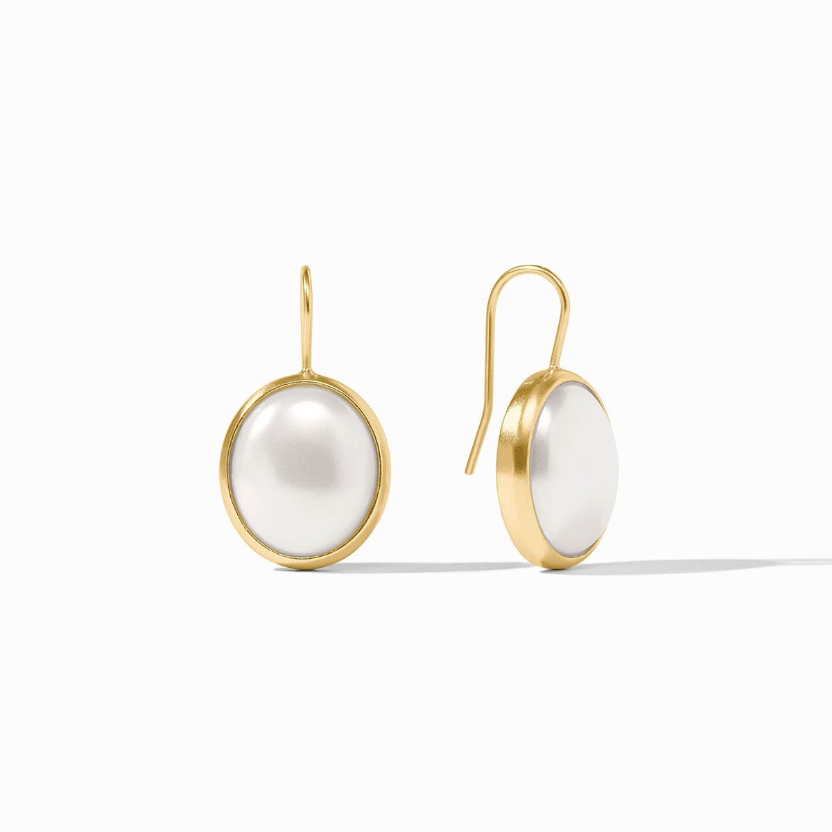 Laguna Stone earring with imported glass stone in gold-tone setting on French wire.