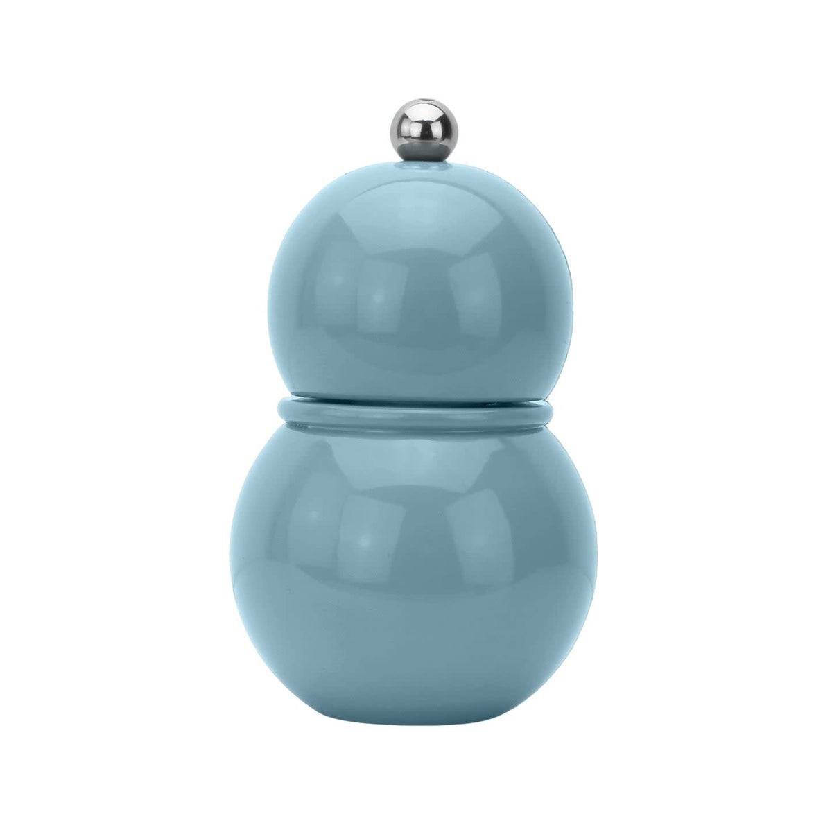 Solid rubberwood salt or pepper grinder with high gloss lacquer finish and ceramic mechanism