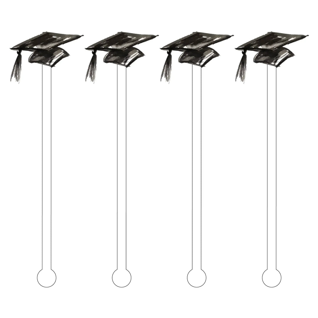 Graduation Cap Acrylic Stir Sticks