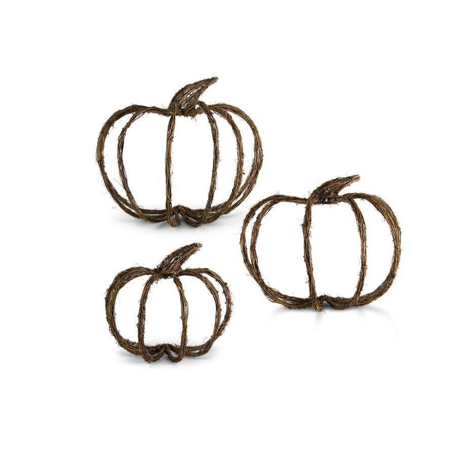 Grapevine Wall Hanging Half Pumpkin