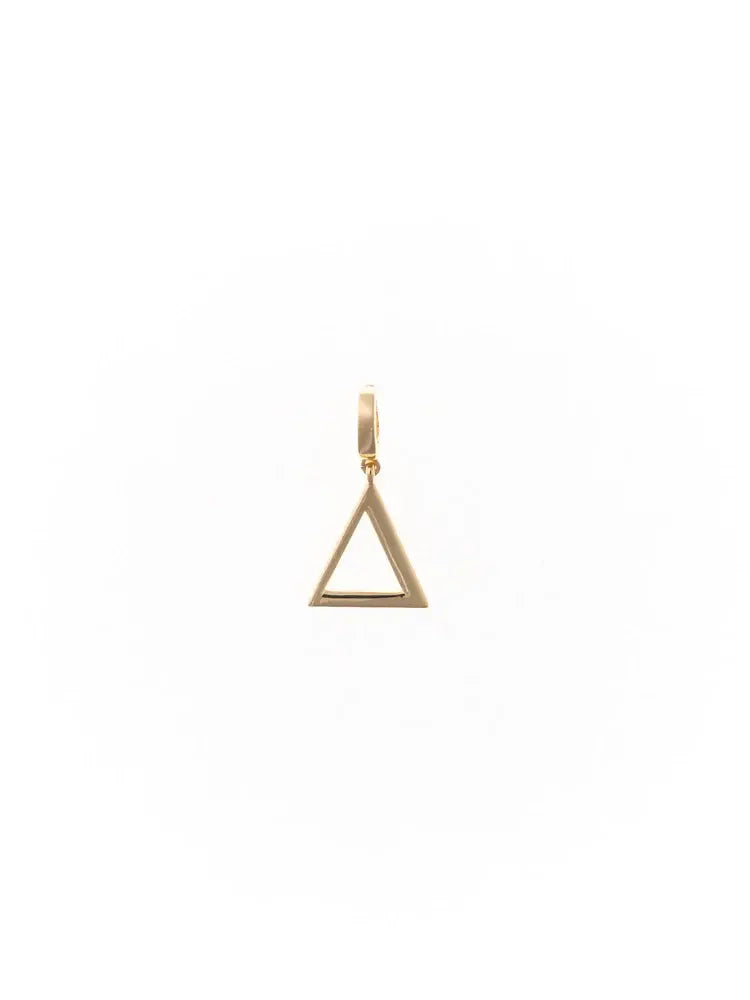 Delta Greek letter charm in gold-plated metal with a clasp.