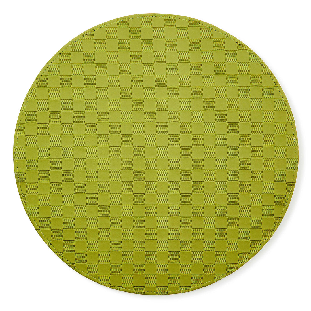 Check Faux Leather Placemat