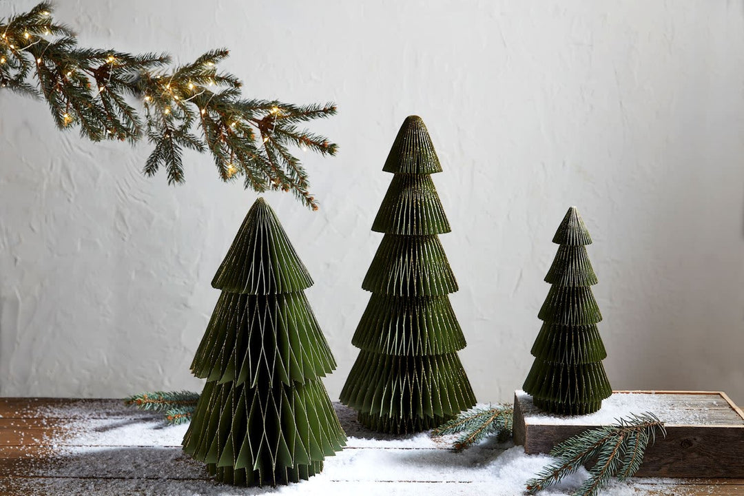 Green Handmade Paper Trees