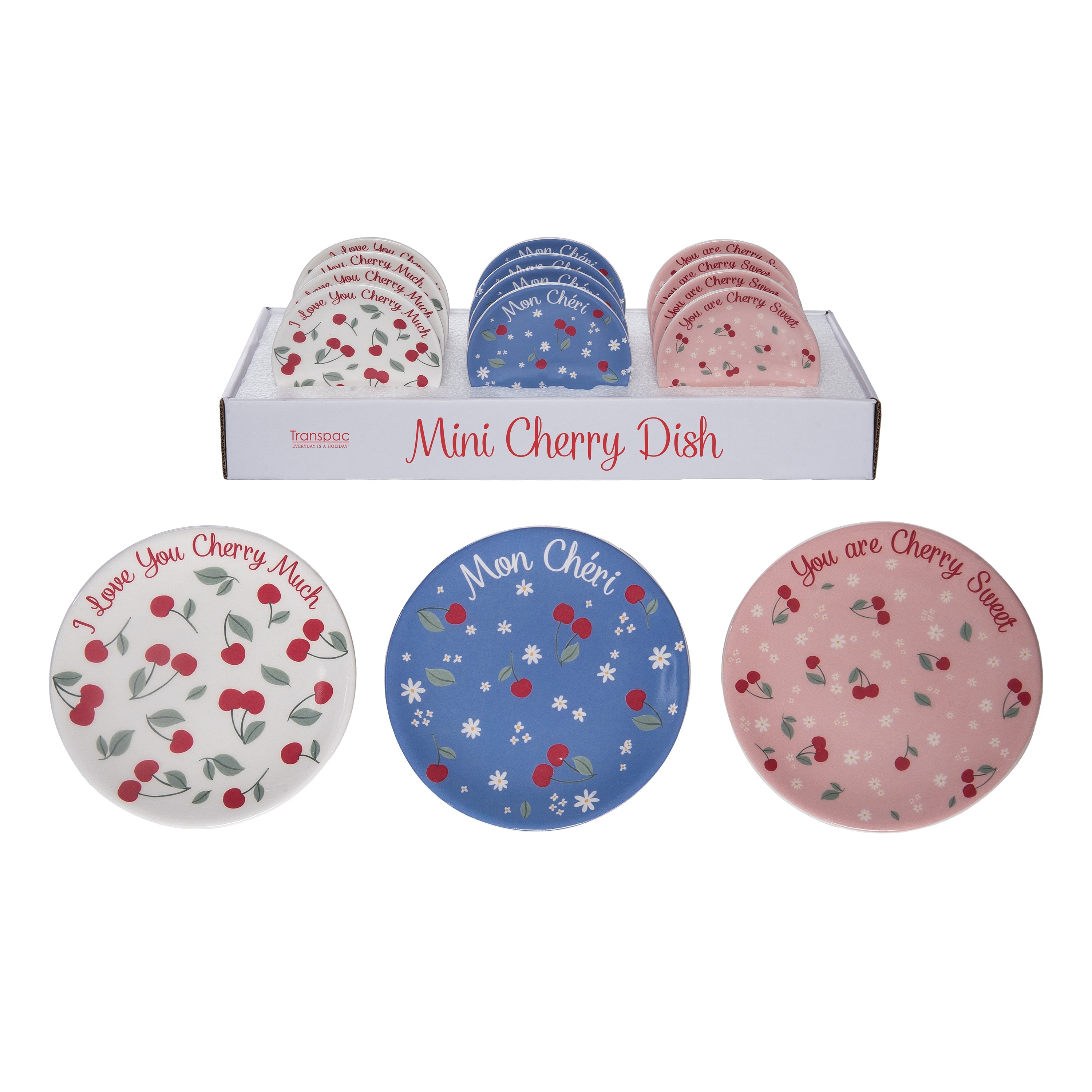 Dol Cherry trinket dish with a cherry wood finish and compact square silhouette.