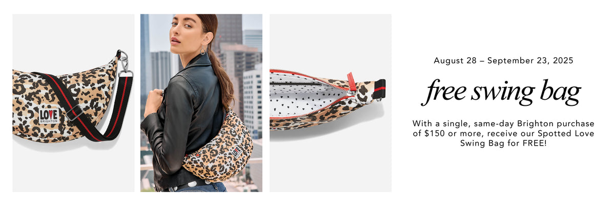 Leopard print parachute nylon swing bag with adjustable strap and zip top closure
