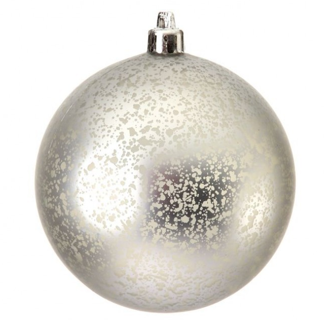 Matte mercury ball ornament with a smooth spherical silhouette measuring approximately 200mm in diameter.